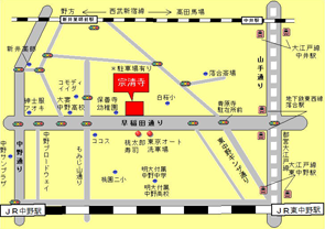 地図：曹洞宗・松雲山 宗清寺　クリックで拡大表示